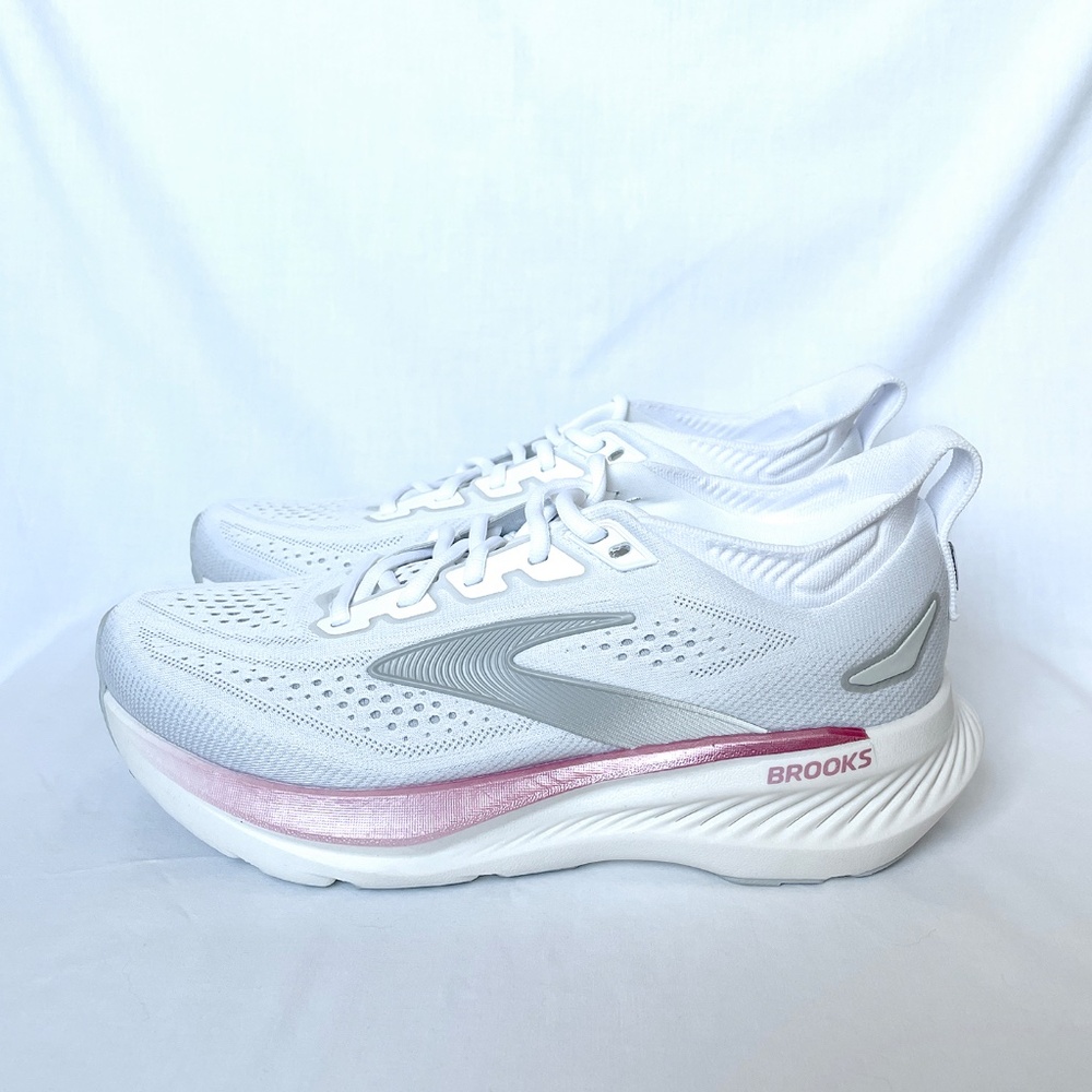 Brooks Glycerin 23 Size 8 Wide White Pink Harbor Mist - Picture 3 of 9